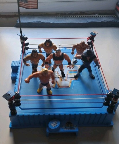 Wwf ring hasbro 6 figuren - wwf, +